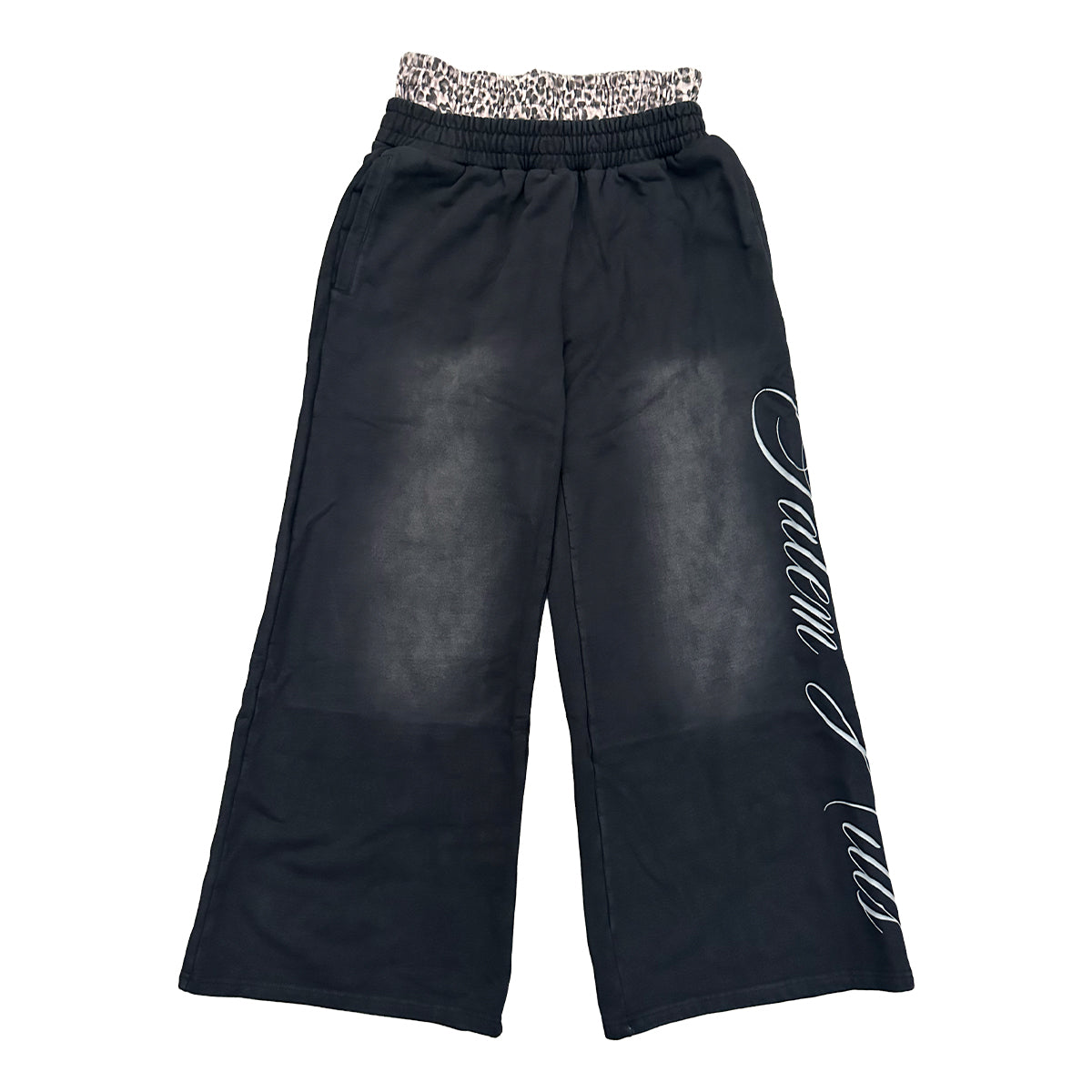 BLACK DOUBLE LEOPARD SWEATS