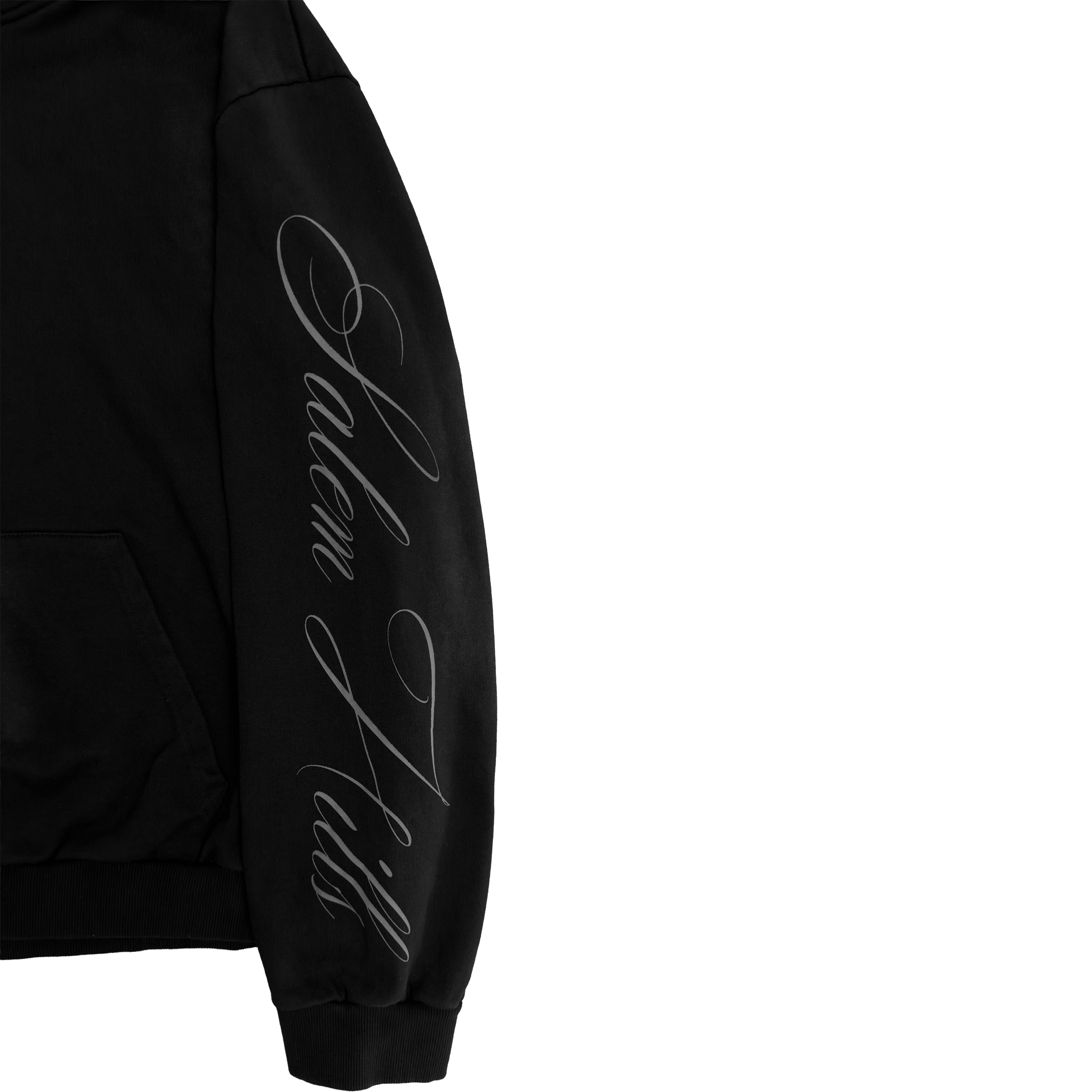 BLACK DOUBLE LEOPARD HOODIE