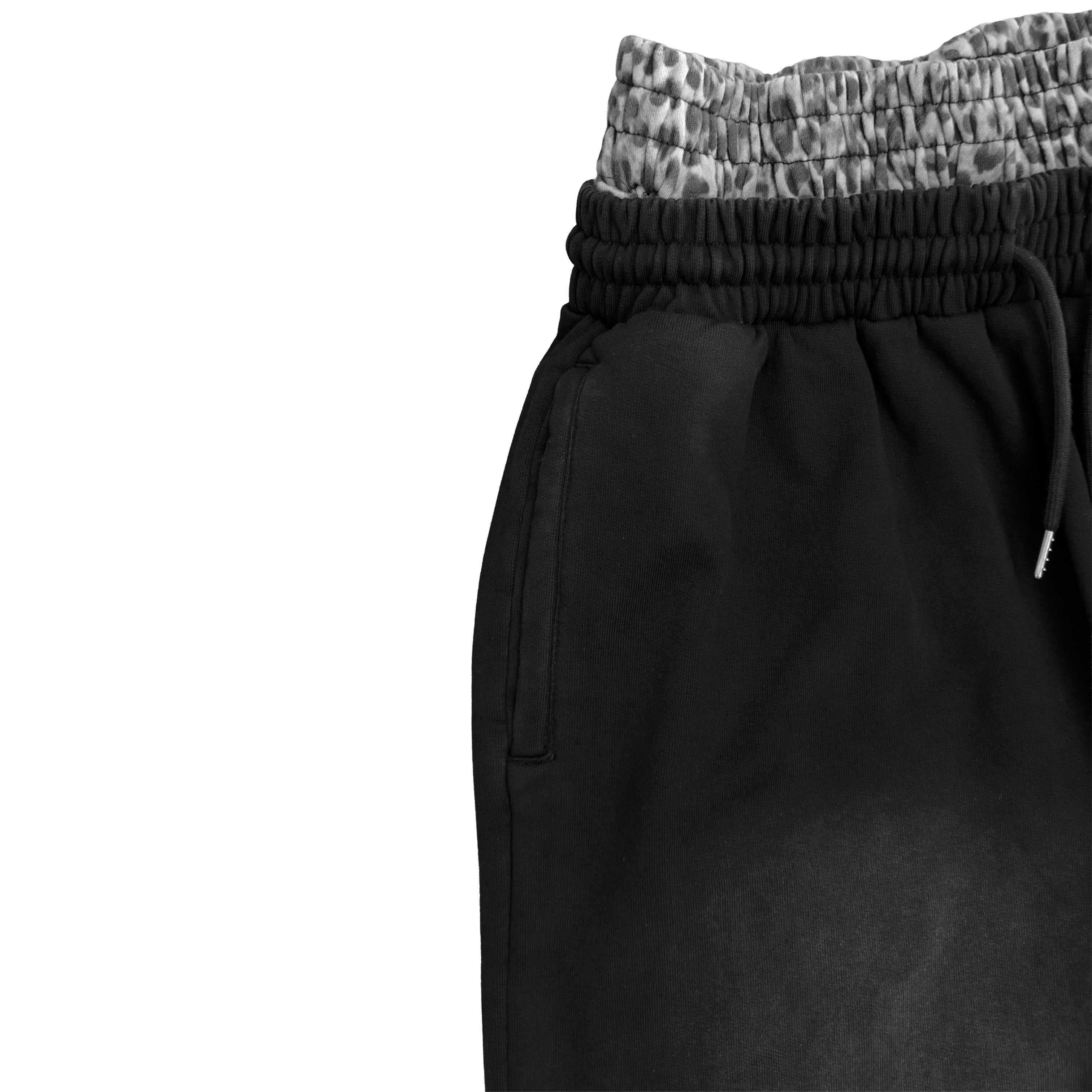 BLACK DOUBLE LEOPARD SWEATS